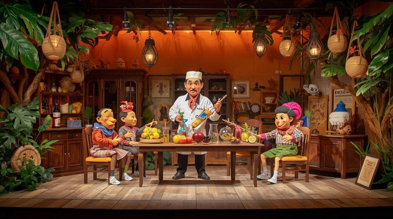Lakon Wayang Golek: Laboratorium Semar: Uji Ketahanan 5 Menu Tropika Vs Bakteri
