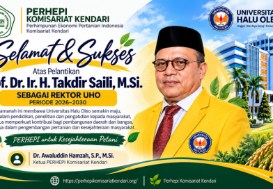 Selamat dan Sukses atas Pelantikan  Prof. Dr. Ir. H. Takdir Saili, M.Si.  Sebagai Rektor Universitas Halu Oleo